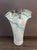 Mid-Century Modern Vintage Murano Blue White Swirl Ruffled Hand Blown Handkerchief Vase For Sale - Image 3 of 4
