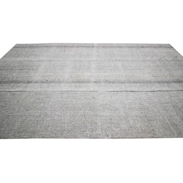 Contemporary Vintage Modern Turkish Gray Rug- 8′10″ × 15′1″ For Sale - Image 3 of 7