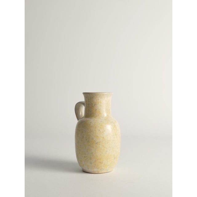 1970s Mid-Century Modern Grey and Yellow Stoneware Vase by Strehla, 1970s For Sale - Image 5 of 15