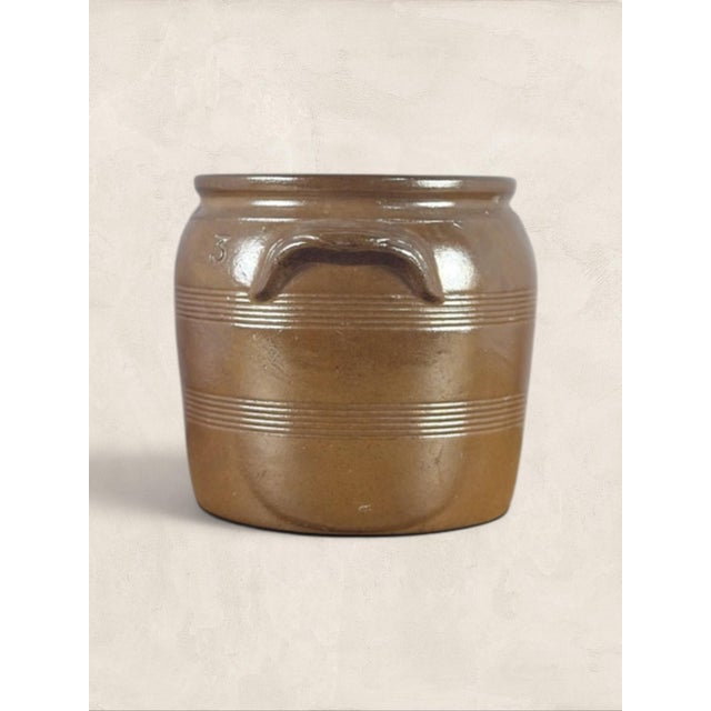 Antique French Stoneware Confit Pot (3 Gallon) For Sale - Image 4 of 8