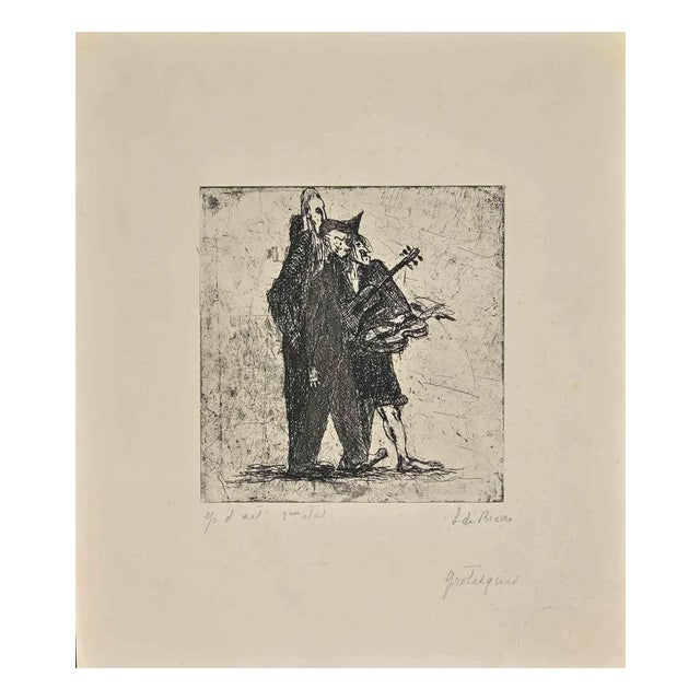 Grotesques, Original Drypoint, Mid 19th-Century For Sale