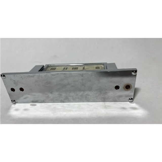 Omega Silver Art Deco Table Clock, 1930s For Sale In Denver - Image 6 of 6