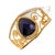 Navy Blue Cat Eye Chunky Cuff Bracelet For Sale - Image 9 of 10