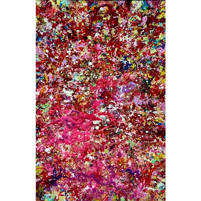 Scattered Abstract Expressionism Acrylic Painting For Sale