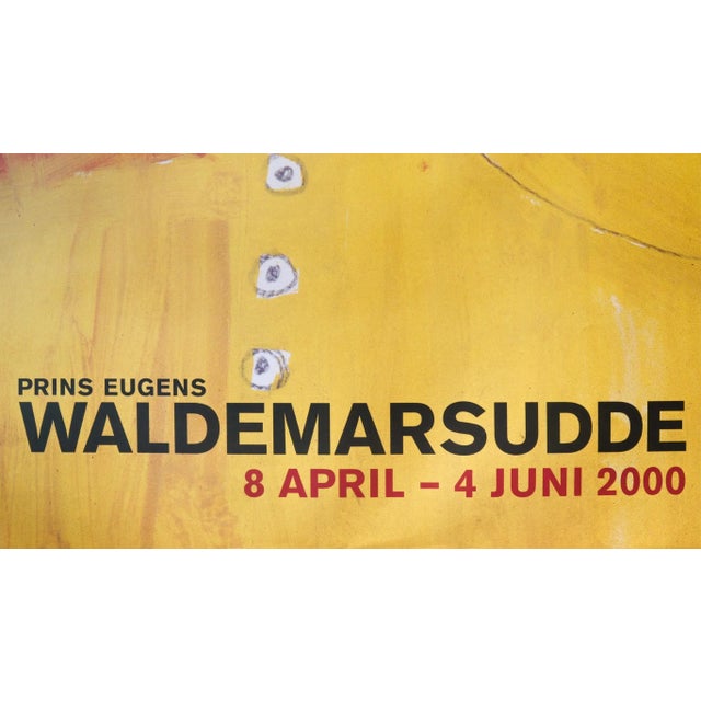 Mid-Century Modern 2000 Swedish Exhibition Poster, Prins Eugens Waldermarsudde, Solitarer For Sale - Image 3 of 4