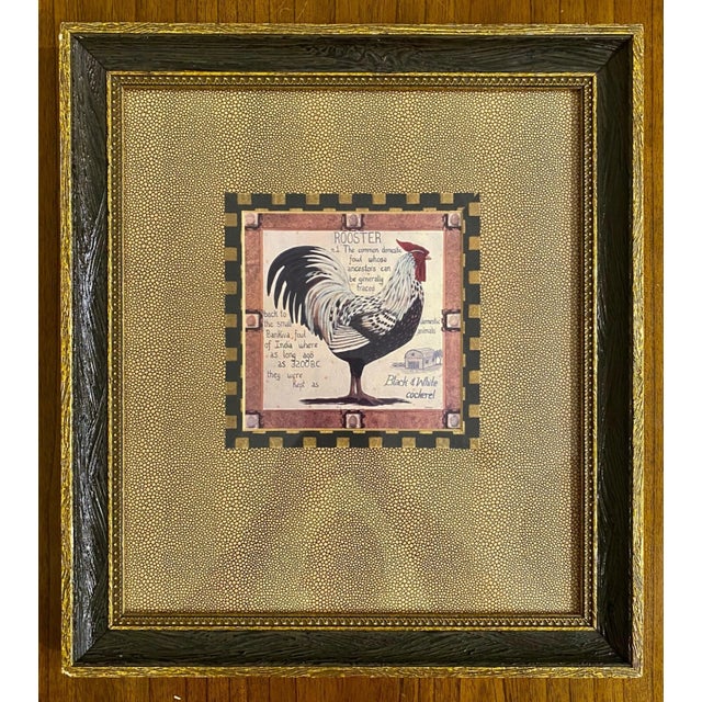 Set of 2 signed C.K. McKinley Rooster Canvas Prints Limited Edition 2006 Canvas • Framed Folk Art 18.5x16.5 in • Ready to...