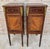 Antique French Louis XVI Walnut and Bronze Nightstands, 1920s, Set of 2 For Sale - Image 9 of 18