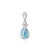 Metal Swiss Blue Topaz Pendant, Stacking Gemstone Pendant for Woman For Sale - Image 7 of 7