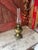 1900s Victorian Brass Oil Lamp With Ornate Base & Clear Glass Chimney For Sale - Image 12 of 12