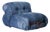 Soriana Denim Crafted Armchair by Afra and Tobia Scarpa for Cassina For Sale