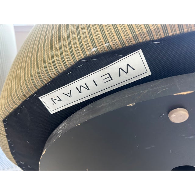 Textile 1960s Pair of Swiveling "Nautilus" Chairs by Vladimir Kagan Weiman in Original Fabric Ready for Reupholstery For Sale - Image 7 of 7