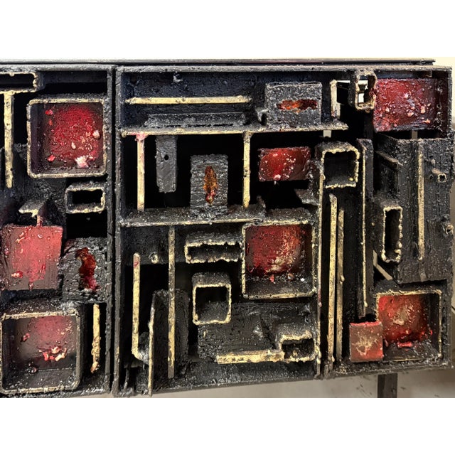 James Bearden Steel, Enamel and Bronze Cabinet For Sale In Palm Springs - Image 6 of 13