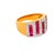 Ruby Diamond 18k Yellow Gold Zigzag Band, Size 7.75 For Sale - Image 4 of 5
