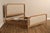 High Quality King Size Bedframe with Upholstered Head and Footboards, Cerused Finish
