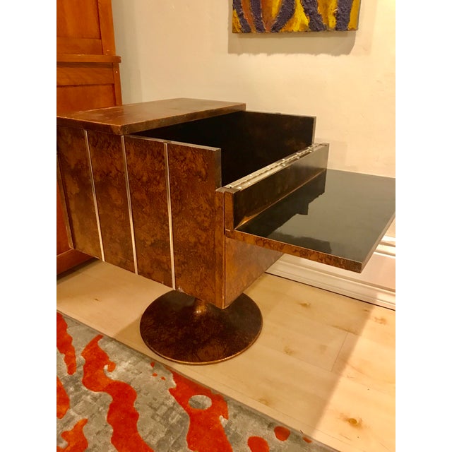 Mid-Century Modern Lane Modern Lacquered Folding Cube Cabinet Bar For Sale - Image 3 of 11