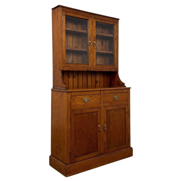 Brown Antique 19th Century English Victorian Pitch Pine Dresser For Sale - Image 8 of 14