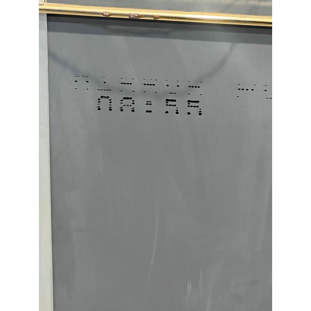 1980s Vintage Mid Century Modern Solid Brass Wall Mirror 1970s Postmodern 80s For Sale - Image 5 of 11