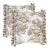 Pair La Canopee Down Pillows - Silver Birch With Tassels For Sale