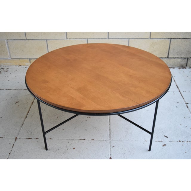 Paul McCobb Mid Century Modern Iron Base Round Coffee ...