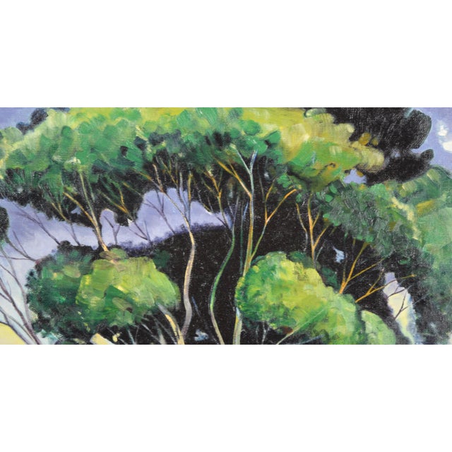 1960s "San Gregorio Sun Up" Landscape Oil Painting by Vern Hansen, Framed For Sale - Image 4 of 9