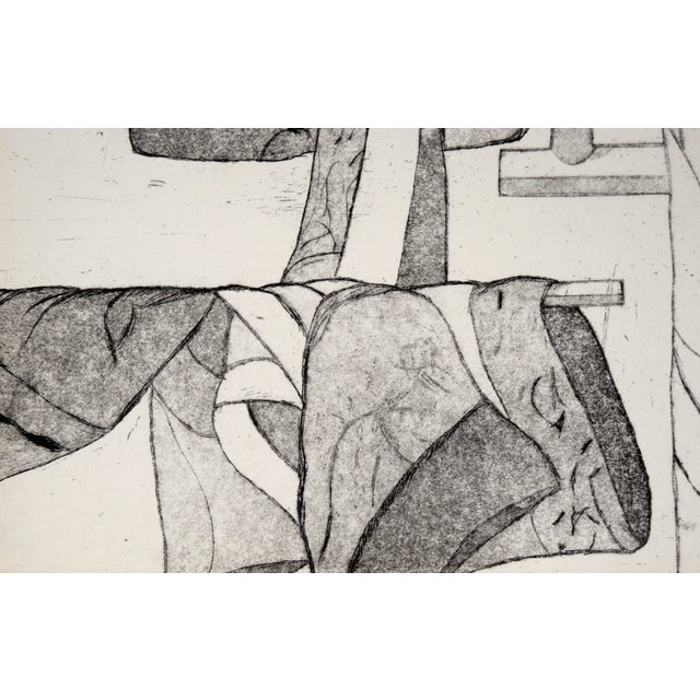 1980s Hanging Cloth to Dry - Etching on Paper (#8/15) For Sale - Image 5 of 7