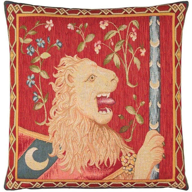 This beautiful tapestry cushion is finely woven by skilled weavers on traditional Jacquard Tapestry looms. The tapestry...