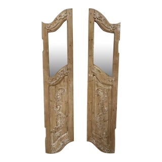 Pair of 18th Century Carved and Bleached Wood Panels For Sale