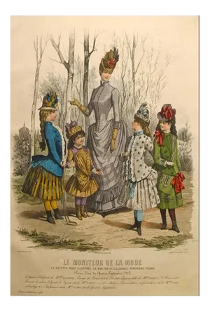 1886 Moniteur De La Mode, Parisian Ladies Fashion (Plate 13-1886)