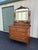 Early 20th Century Early American Tiger Oak Dresser With Carved Swan Mirror For Sale - Image 5 of 12