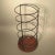 Mid-Century Modern Vintage Metal & Teak Umbrella Stand For Sale - Image 3 of 7
