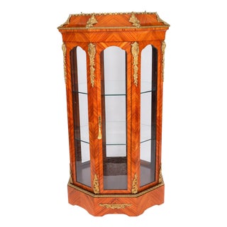 Antique Octagonal Display Cabinet Jardiniere, 1920s For Sale