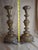 Rococo Antique Warsaw Brass Shabbat Candlesticks, 14" Polish Sabbath 19th Century Pair For Sale - Image 3 of 16