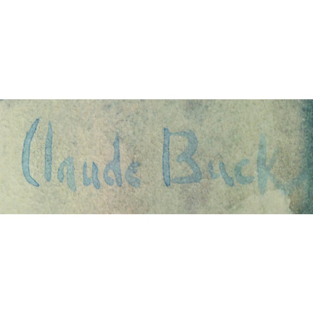 Paper 1960s Realist Toothbrush and Tool Still Life Watercolor Painting by Claude Buck, Framed For Sale - Image 7 of 7