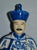 Vintage Blue & White Porcelain Qing Emperor Statue For Sale - Image 4 of 12