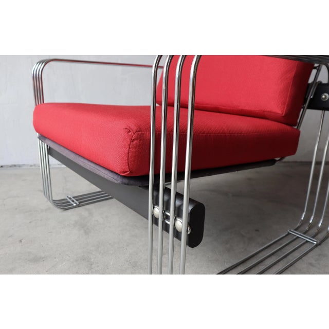 1970s Mid Century Chrome Rod Lounge Chair by Heinz Meier For Sale - Image 5 of 9