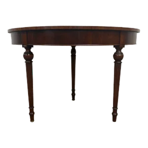 Vintage Sheraton Style Mahogany Demilune Console Table Hall Table