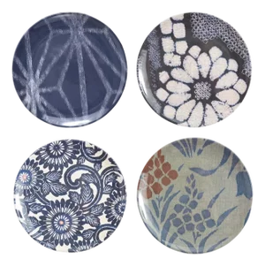 Yukata Side Plates, Set of 4