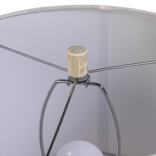 Lassy Pink Ribbon Capiz Shell Table Lamp For Sale In Los Angeles - Image 6 of 8