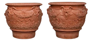 Impruneta Terracotta Planters with Fauns, Late 20th Century, Set of 2