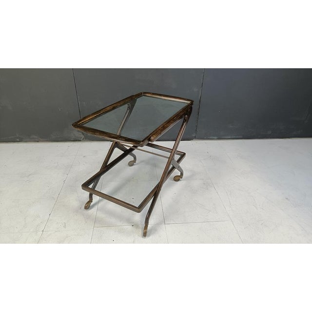 Vintage Italian Serving Trolley, 1950s For Sale - Image 9 of 11