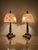 Bring timeless elegance to any interior with this beautifully matched pair of vintage reverse-painted floral boudoir...