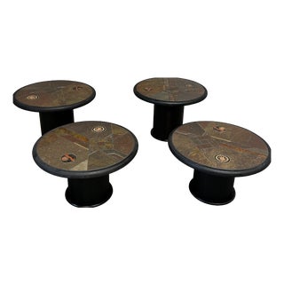 Dutch Brutalist Coffee Tables by Paul Kingma, 1980s, Set of 4 For Sale