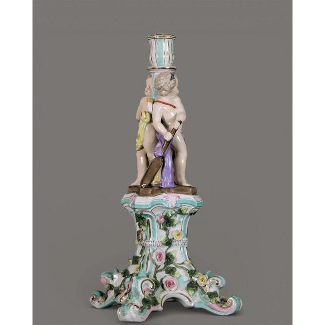 Mid-19th Century Porcelain Figural Candelabra with Cricket Players from Sitzendorf For Sale - Image 11 of 13