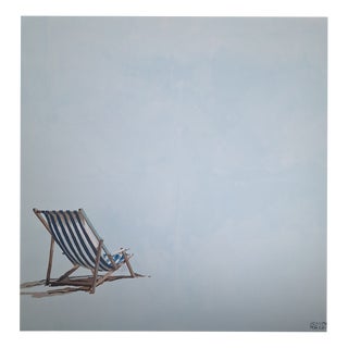 Joanna Woyda, The Beach: A Beach Chair, 2026, Acrylic on Canvas For Sale