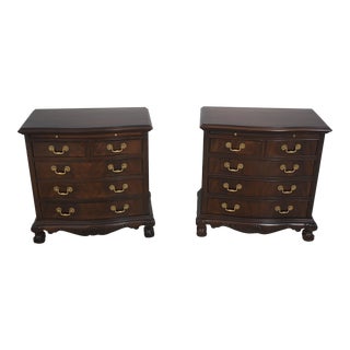 Pair Drexel Ball & Claw Mahogany Nightstands For Sale