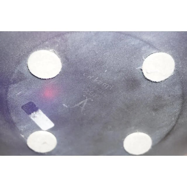 Glass Formia 1980 Italian Vintage Purple Blue White Murano Glass Organic Design Vase For Sale - Image 7 of 9