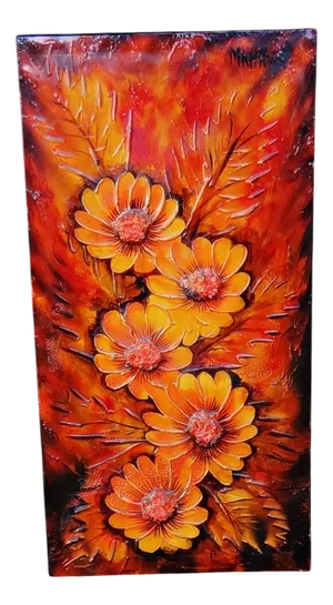 Nicole Michigan, Still Life of Solar Flowers with Autumn Foliage, 1980, Oil on Canvas