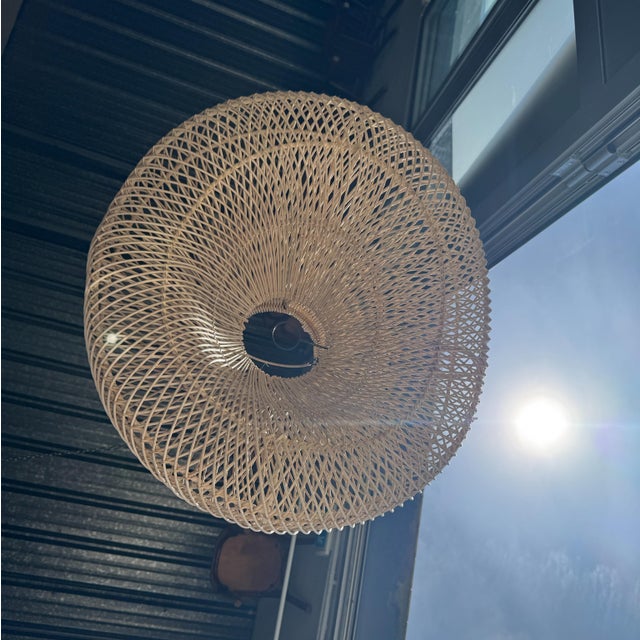 Wood Shape of a Cloud Hanging Lamp, 1980s For Sale - Image 7 of 10