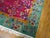 1920s Pink Dark Floral Antique Chinese Art Deco Rug 9' X 11'6" Handknotted Wool Carpet For Sale - Image 4 of 5