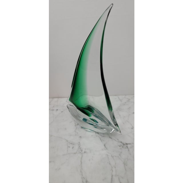 Oggetti Vintage Oggetti Murano Art Glass Sail Boat Sculpture For Sale - Image 4 of 8